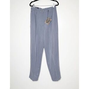 NWT Cutter & Buck Twill Microfiber Pleated Pants High Rise Women's Gray Size 12